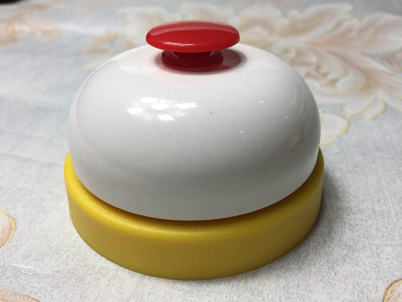 75-85mm red blue green white or customized color metal restaurant kitchen service call bell