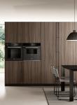 Modern Textured EB Board Kitchen Cabinet Customized With Dinning Table