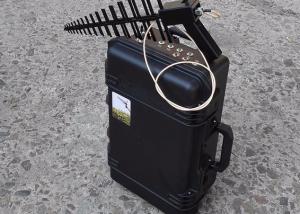 China Black Military Handheld Drone Jammer Single Person Jam All Drone Frequency factory