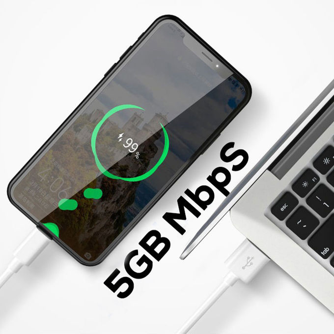 Fast Charging 5Gbps USB 3.0 Charging Cable Soft PET Grade