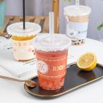 16oz 32oz Disposable Bubble Tea Cups For Juice Non Spill