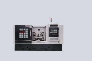 China Dual Spindle Flat Bed CNC Drilling And Milling Machine For 80mm Machining factory