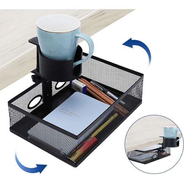 China Streamline Your Workspace with Wall Mounted Rotating Under Desk Drawer and Cup Holder factory