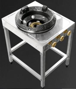 China Stainless steel hotel stove commercial high pressure gas cooker single stove liquefied gas blower fierce fire cooker factory