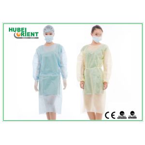 China OEM PP Nonwoven Disposable Protective Medical Gown on sale