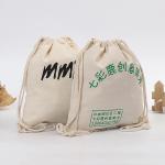 Offset Printing Cotton Canvas Drawstring Bag For Non - Grocery Shopping