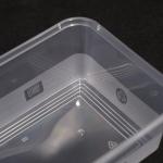 500ml Plastic PP Lunch Box with Snap On Lid For Takeaway Food