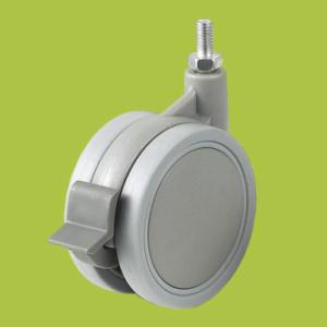 China China supplier double wheel casters thread stem furnitur caster wheel factory