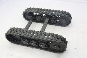 China Black Rubber Track Chassis , Small Harvester Tracked Undercarriage Systems factory