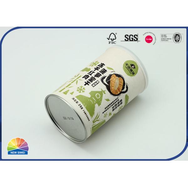 China Food Grade 4c Print Cylinder Paper Tube Matte Lamination factory
