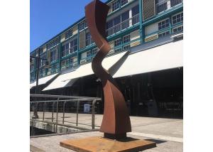 China Outdoor Decorations Corten Steel Sculpture Abstract Shape Garden Sculpture factory