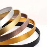 Aluminium Color Golden Arch Shape Bathroom Wall Mount Mirror with Brushed Metal
