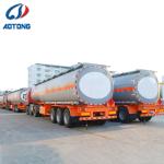 Double Line Air Brakes 29000L 38000L Stainless Steel Water Transport Tanker in