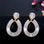 Hot Sale Small Circle Hoop Earrings For Women Waterdrop CZ Zirconia Earrings Ear
