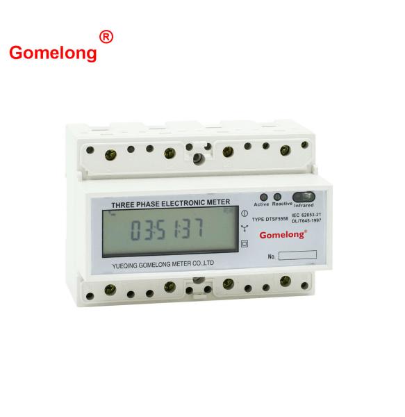 Factory supply Three phase 7P Din-rail energy meter with rs485 electronic watt