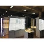 MDF Eyeglasses Optical Shop Display Cabinets ODM Marble Top Powder Coated