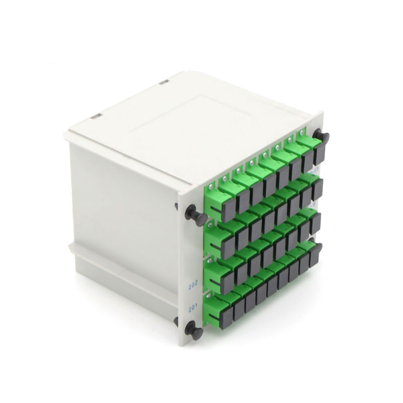 FTTH Sc Apc 1x32 Plug In Outdoor Fiber Splitter Passive Optical Coupler