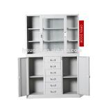 Medicine Drug Steel Glass Door Metal Storage Cabinet For Laboratory