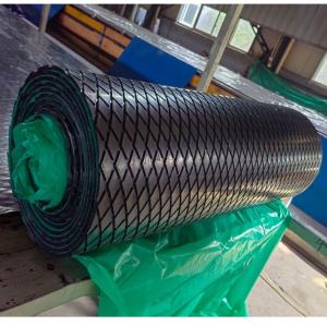 China Vulcanized Conveyor Drum Pulley Lagging Diamond Rubber Roller Lagging factory