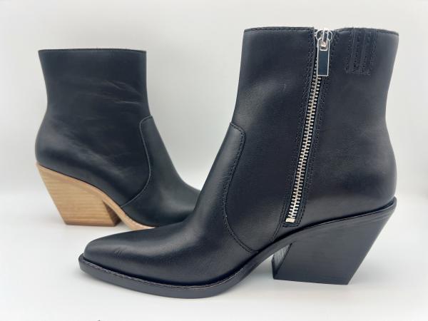 Solid wood spray paint high heels，black soft cow nappa leather womens dress