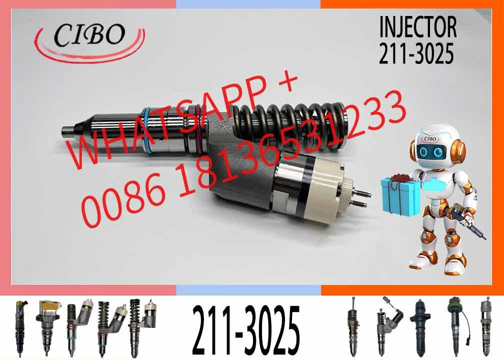 Diesel Fuel Common Rail Injector 211-3025 10R-0955 211-3026 276-8307 10R-0724 10R-9787 For C18 Excavator