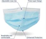 Blue 3 Ply Disposable Mask , Earloop Medical Mask Good Breathability