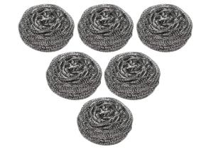 China Strong Cleaning Stainless Steel Sponge Scrubber 10g For Plate / Removing Rust factory