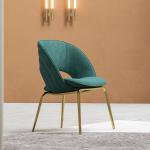 Modern Velvet Upholstered Dining Chair For Bedroom