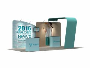 China Easy Install Trade Show Booth Displays Custom Printed 6X3 Stand No Tools Required factory