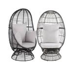 Egg Round Patio Outdoor Indoor Garden PE Rattan Swing Chair Hotel Garden
