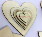 Wooden Heart Kids Birthday Party Supplies Diy Scrapbook Craft Wedding Decoration