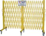 Yellow Folding Barrier Gate Accordion Safety Barriers Max Opening 20’ X 52 ½”