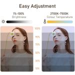 60W LED Half Moon Light 26 Inch Eyelash Fill Lamp For Beauty Skincare Lashes