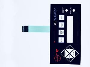 China Tactile Rasied Buttons Membrane Switch Panel With Nicomatic Female Connector factory