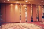 Melamine Surface Movable Banquet Hall Partition Wall , Sliding Acoustic Room