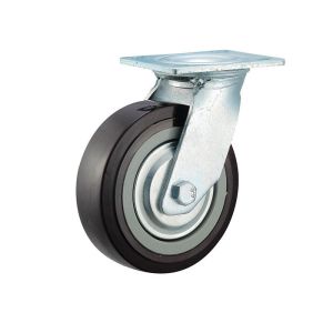3-5 Inch Height Adjustable Heavy Duty Caster with Rotating Wheel and Threaded