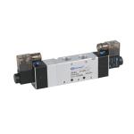 Black Body Pneumatic Solenoid Valve 4V Series Single Coil 3 / 2 Way White Light