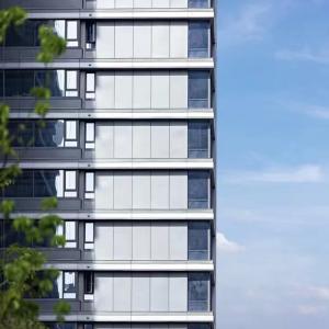 China Low E Clear Glass Curtain Wall Facade Sound Insulation Easy Maintenance factory