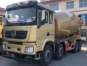 China 380HP Concrete Mixer Truck SHACMAN X3000 8x4 Concrete Mixer Vehicle Gold factory