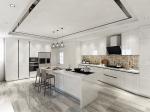 Commercial MDF Modular Modern Kitchen Cabinet Modular Lacquer Finish