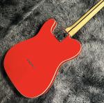 Custom Tele Electric Guitar, Mahogany Body, Red Color, Double Binding, Rosewood