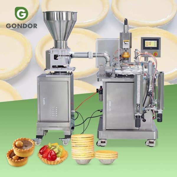 China Full Automatic Boat Tart Chinese Process Equipment Egg Base Shell Pie Crust Machine -Egg with Feeder factory