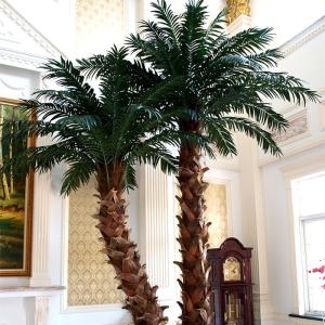 China Washington Coconut Artificial Landscape Trees Hotel Restaurant Anti UV Long Lifespan 2-10 Meter factory