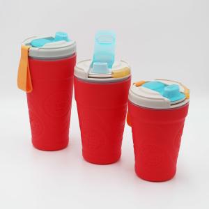 China Customized Plastic Creative Flip Lid Water Bottles Outdoor Travel Mug factory