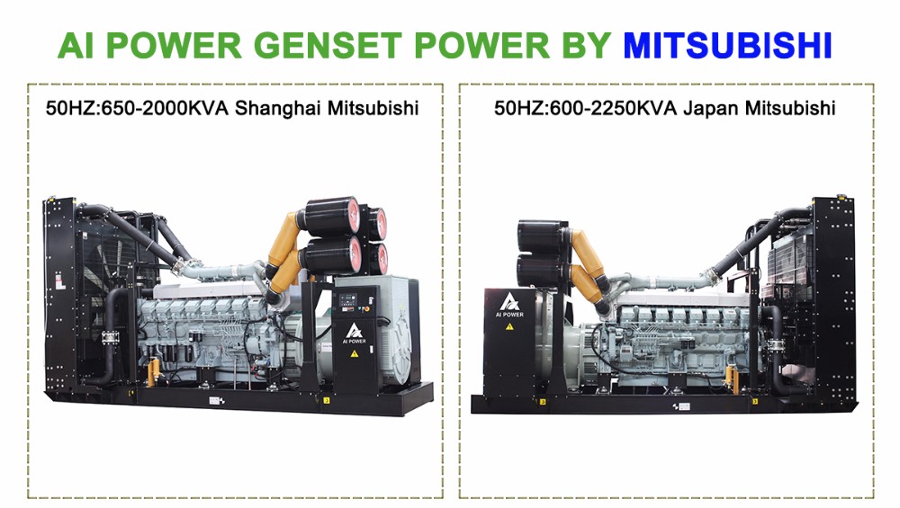 625 Kva 5000A Prime Mitsubishi Diesel Generator 2250KVA S16R
