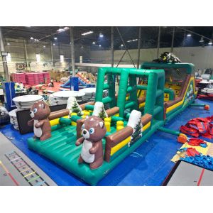 Giant Inflatable Jumping Bouncer Slide Obstacle Course Inflatable Game Obstacle