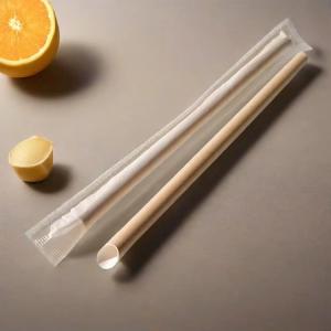 China Wholesale Eco-Friendly 6mm*197 210 230 240mm Biodegradable Kraft Paper Straw Disposable Drinking Straw Wrapped Natural Material factory