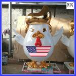 Outdoor garden Props and oddities American presdient Donald trump rooster statue
