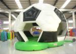 Football Design Bounce Round Bounce House , Soft Inside Bounce House Fire