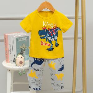 China Spring And Summer Kids Sleeping Suits Short Sleeve Children'S Pajamas factory